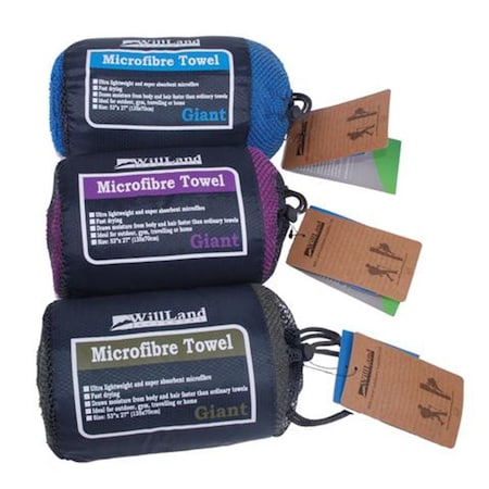 Willland Outdoors Travel Towel Giant, Turquoise - Micro Fibre T60725